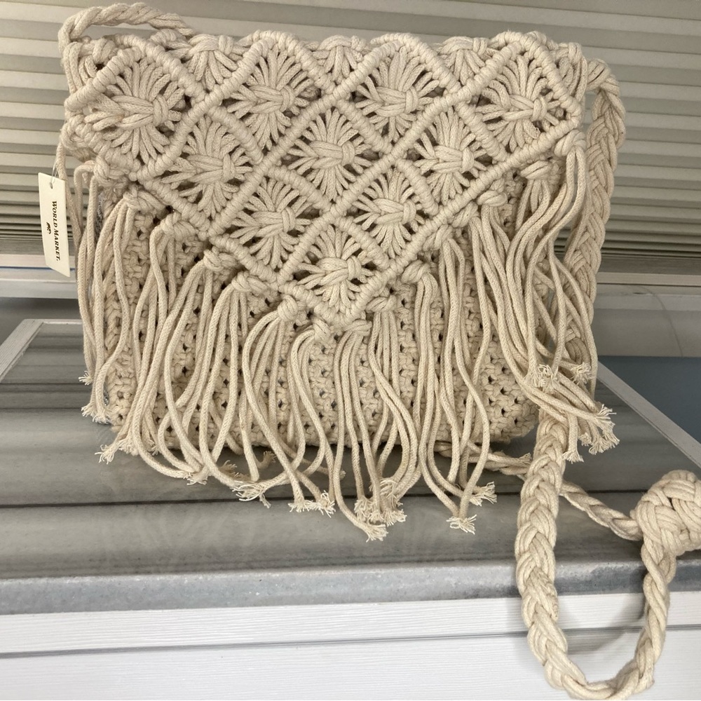 World Market Boho Macrame Purse